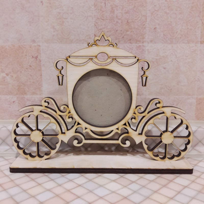 طرح قاب عکس سیندرلا مناسب برای استفاده در دستگاه های cnc چوب و cnc لیزر - cinderella picture frame cdr file