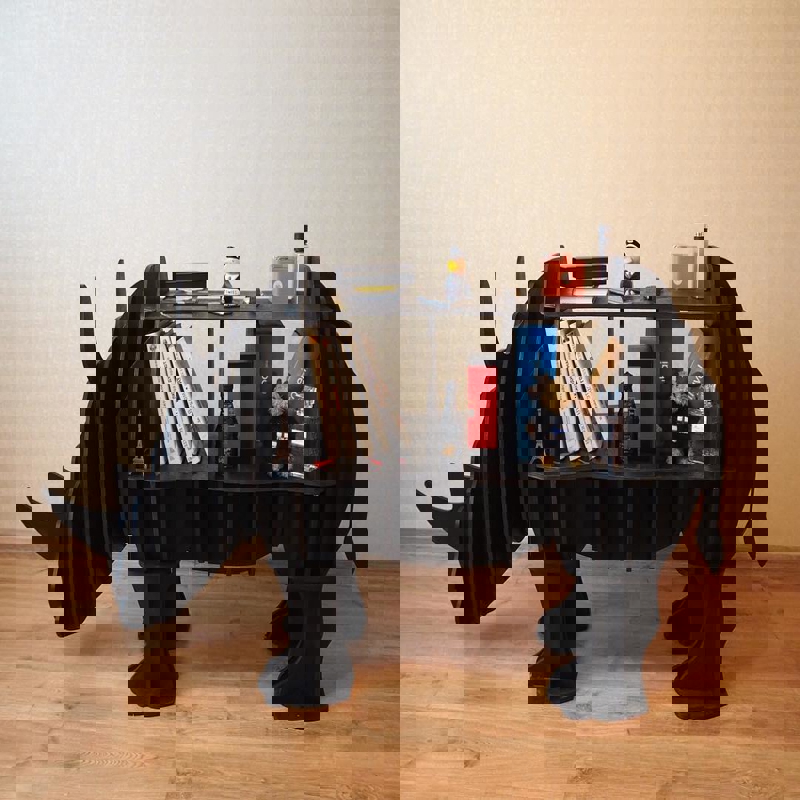 طرح قفسه نگهداری کرگدن با ضخامت 8 میلی‌متر مناسب برای استفاده در دستگاه های cnc چوب و cnc لیزر - rhinoceros storage shelf 8mm cdr file