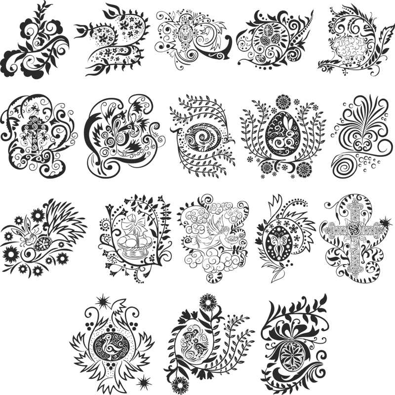 طرح وکتور عید پاک مناسب برای استفاده در دستگاه های cnc چوب و cnc لیزر - vector easter pattern cdr file
