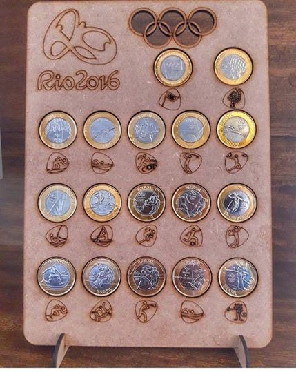 طرح جا سکه ای 2016 مناسب برای استفاده در دستگاه های cnc چوب و cnc لیزر - coin holder 2016 dxf file