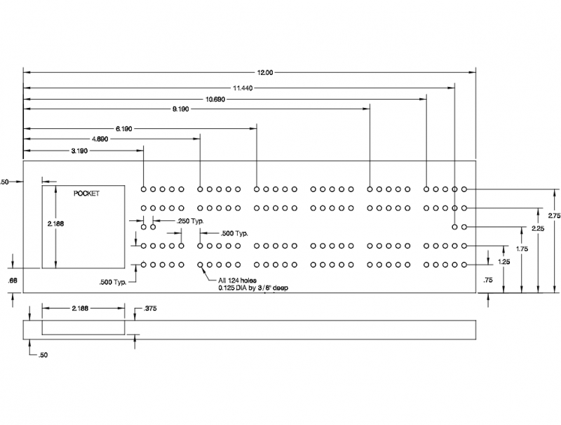 طرح تخته کریباژ مناسب برای استفاده در دستگاه های cnc چوب و cnc لیزر - cribbage board dxf file