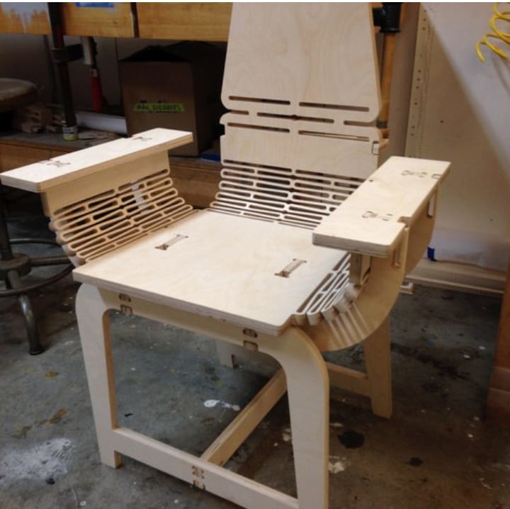 طرح صندلی مکس مستر مناسب برای استفاده در دستگاه های cnc چوب و cnc لیزر - max chair master cdr file