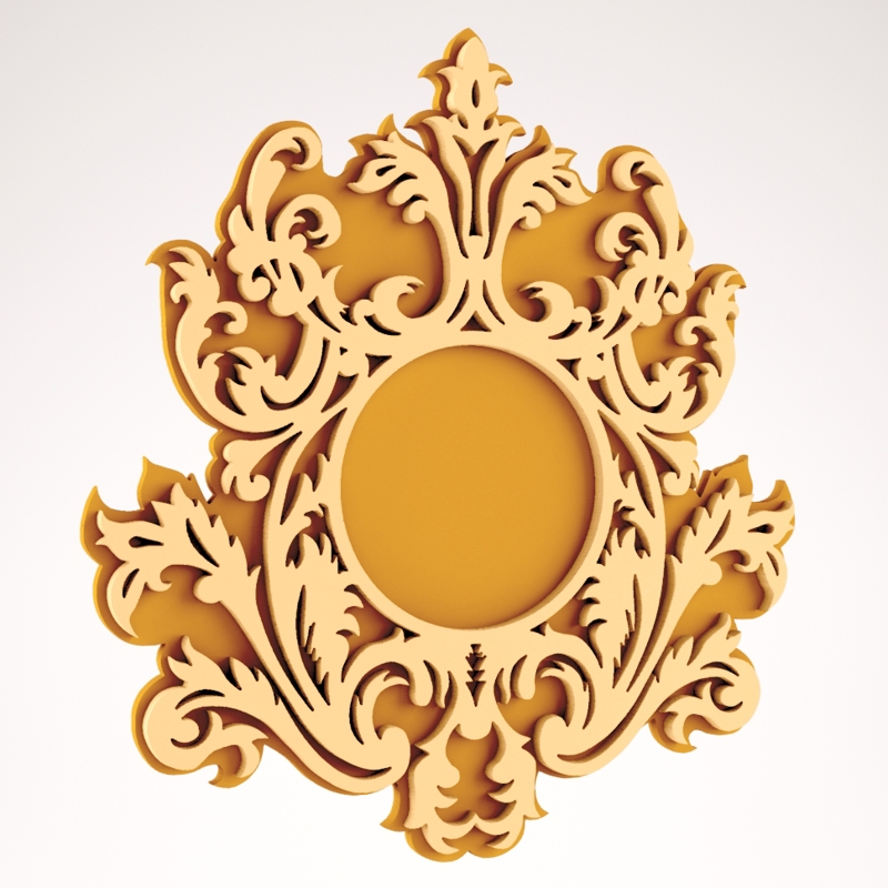 طرح قاب آینه دیواری مناسب برای استفاده در دستگاه های cnc چوب و cnc لیزر - wall mirror frame design dxf file