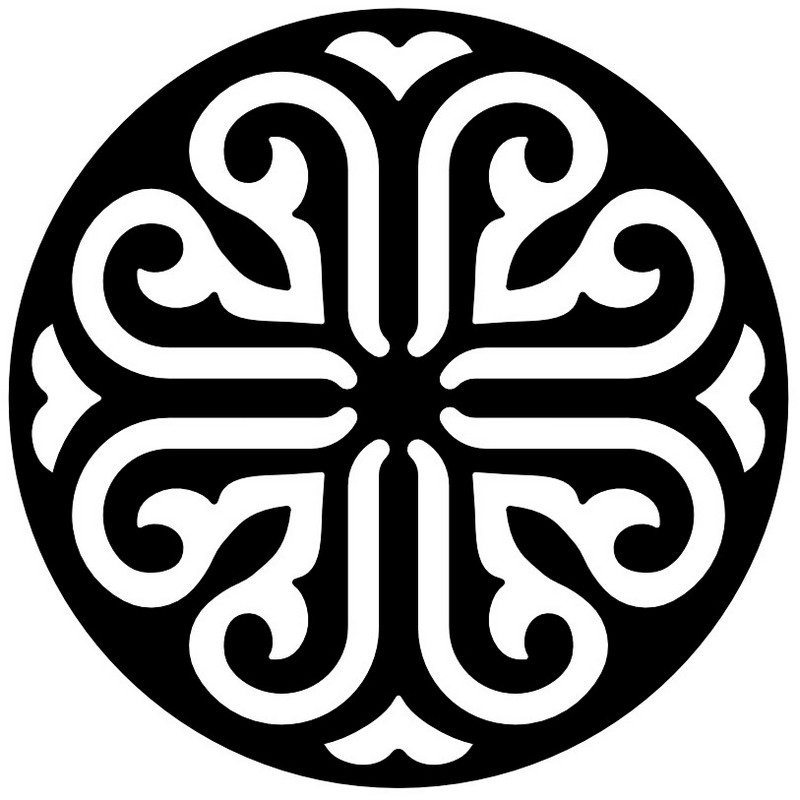 طرح تزیینات اره مویی گرد مناسب برای استفاده در دستگاه های cnc چوب و cnc لیزر - round scroll saw ornament dxf file