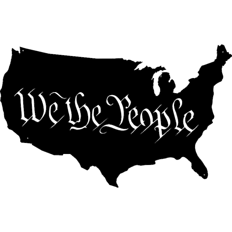 طرح نقشه ما مردم ایالات متحده آمریکا مناسب برای استفاده در دستگاه های cnc چوب و cnc لیزر - we the people usa map dxf file