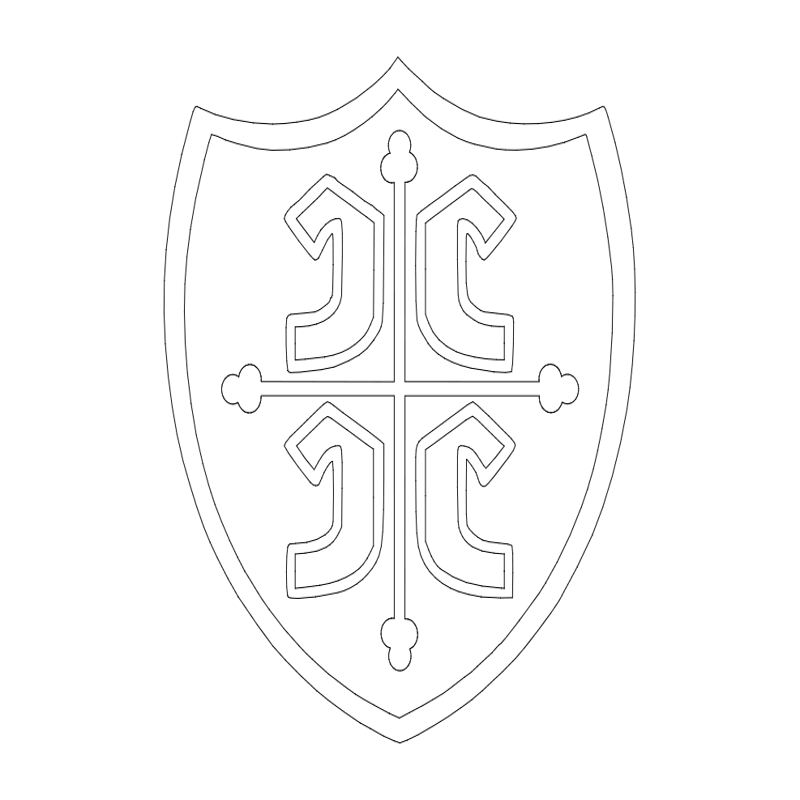 طرح تاج گلف شماره ۱ مناسب برای استفاده در دستگاه های cnc چوب و cnc لیزر - golf crest 1 dxf file