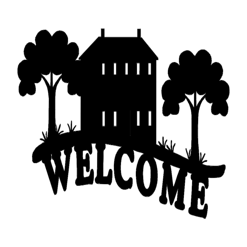 طرح تابلوی خوشامدگویی داخل کابین مناسب برای استفاده در دستگاه های cnc چوب و cnc لیزر - welcome sign cabin dxf file