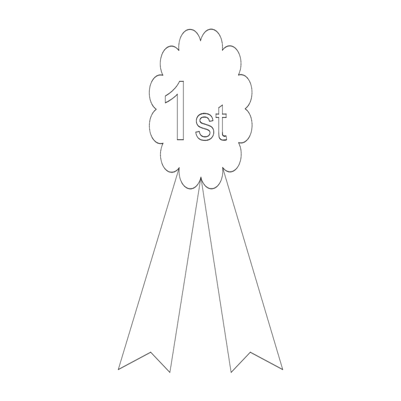 طرح روبان جایزه مناسب برای استفاده در دستگاه های cnc چوب و cnc لیزر - prize ribbon dxf file