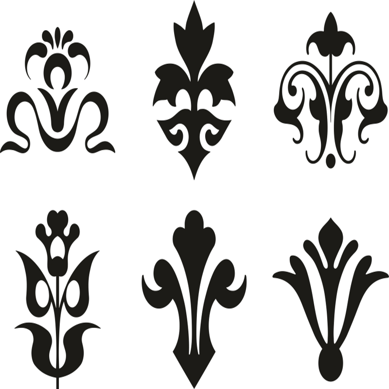 طرح وکتور تزئینات قدیمی مناسب برای استفاده در دستگاه های cnc چوب و cnc لیزر - vintage ornament vectors cdr file