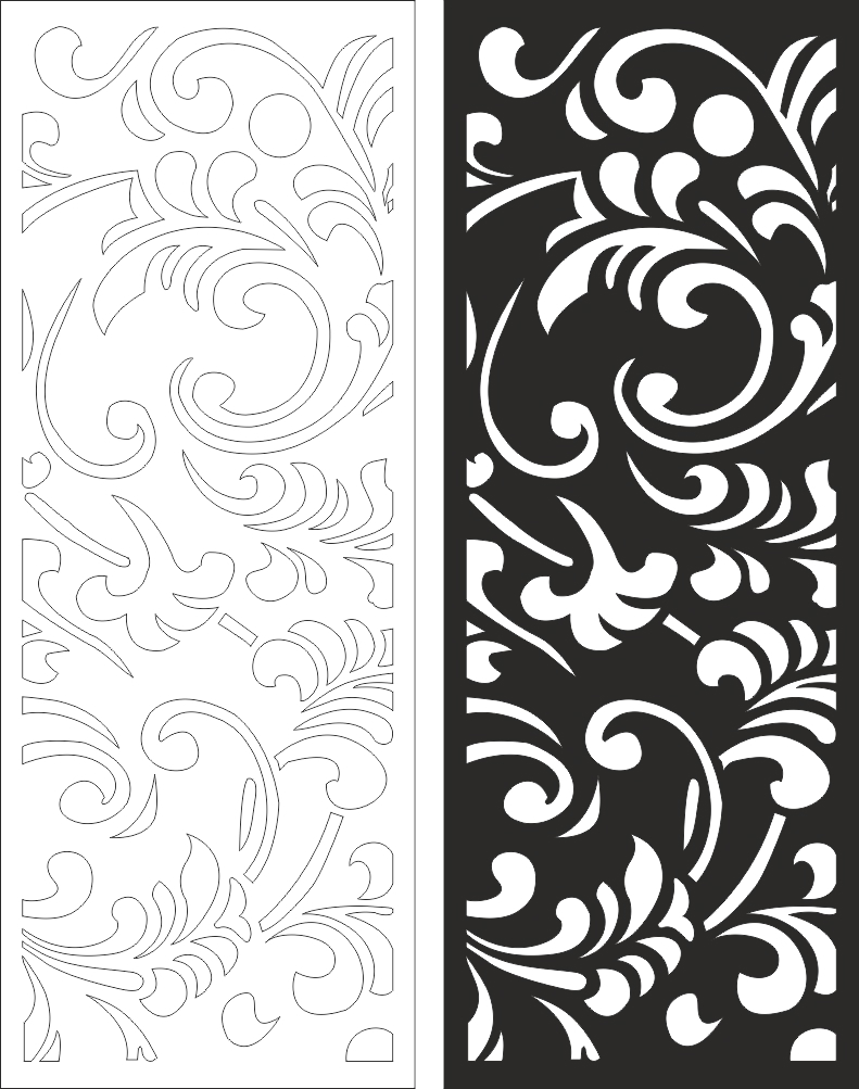 طرح لیزری cnc طرح پانل دیواری مناسب برای استفاده در دستگاه های cnc چوب و cnc لیزر - wall panels screen decorative cnc laser cdr file