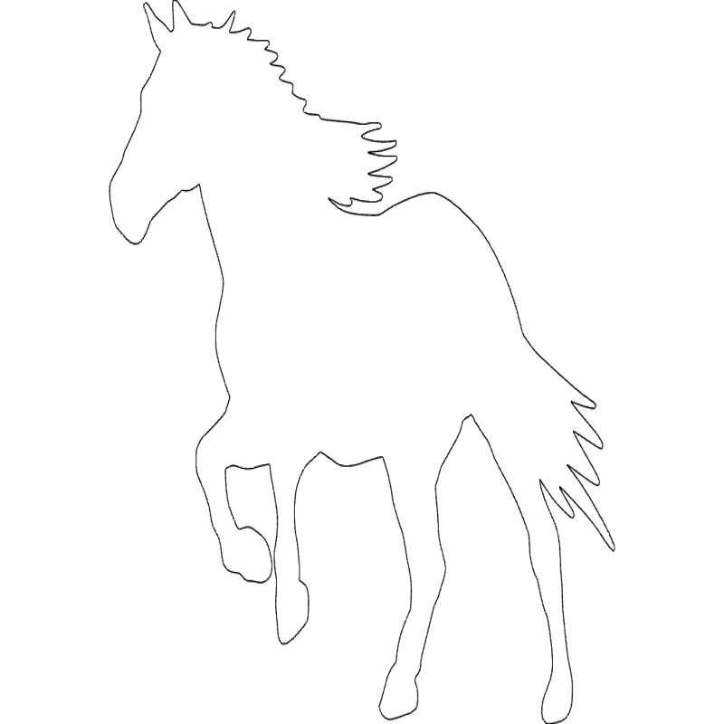 طرح اسب در حال دویدن مناسب برای استفاده در دستگاه های cnc چوب و cnc لیزر - running horse silhouette dxf file