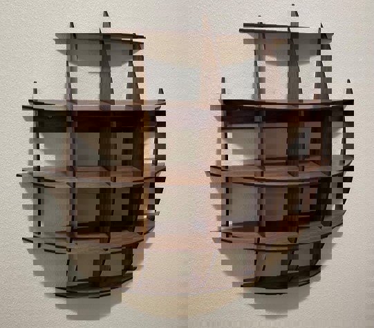 طرح قفسه کروی مناسب برای استفاده در دستگاه های cnc چوب و cnc لیزر - laser cut spherical shelf