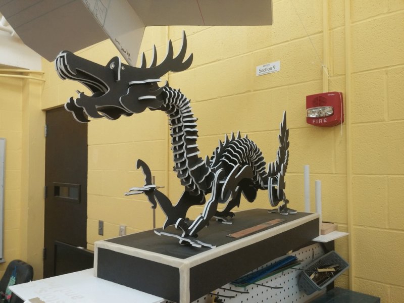 طرح اژدها مناسب برای استفاده در دستگاه های cnc چوب و cnc لیزر - laser cut dragon dxf file