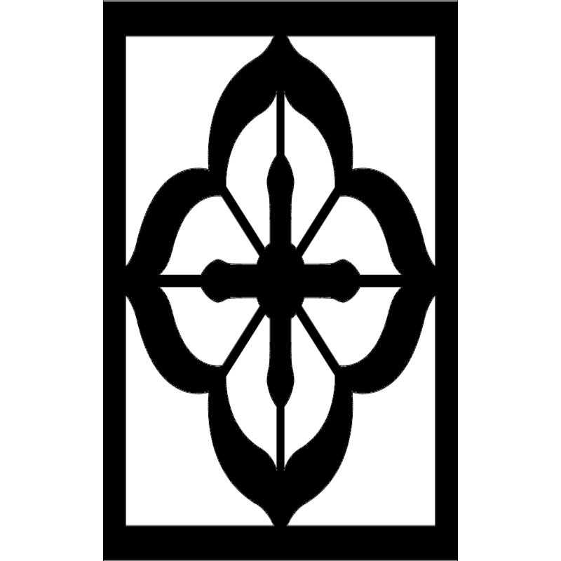 طرح مشبک گل مناسب برای استفاده در دستگاه های cnc چوب و cnc لیزر - grille pattern flower dxf file