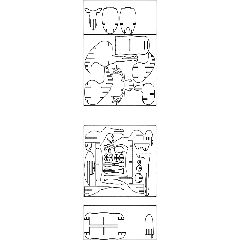 طرح ۱ بدون عنوان مناسب برای استفاده در دستگاه های cnc چوب و cnc لیزر - untitled 1 dxf file