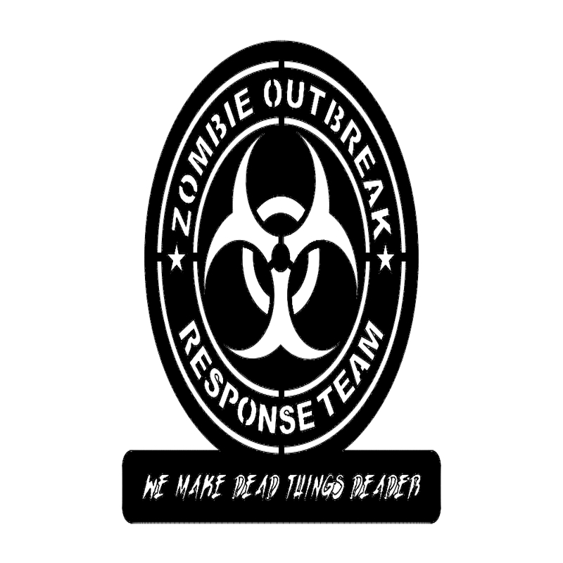 طرح تیم واکنش به زامبی مناسب برای استفاده در دستگاه های cnc چوب و cnc لیزر - zombie response team dxf file