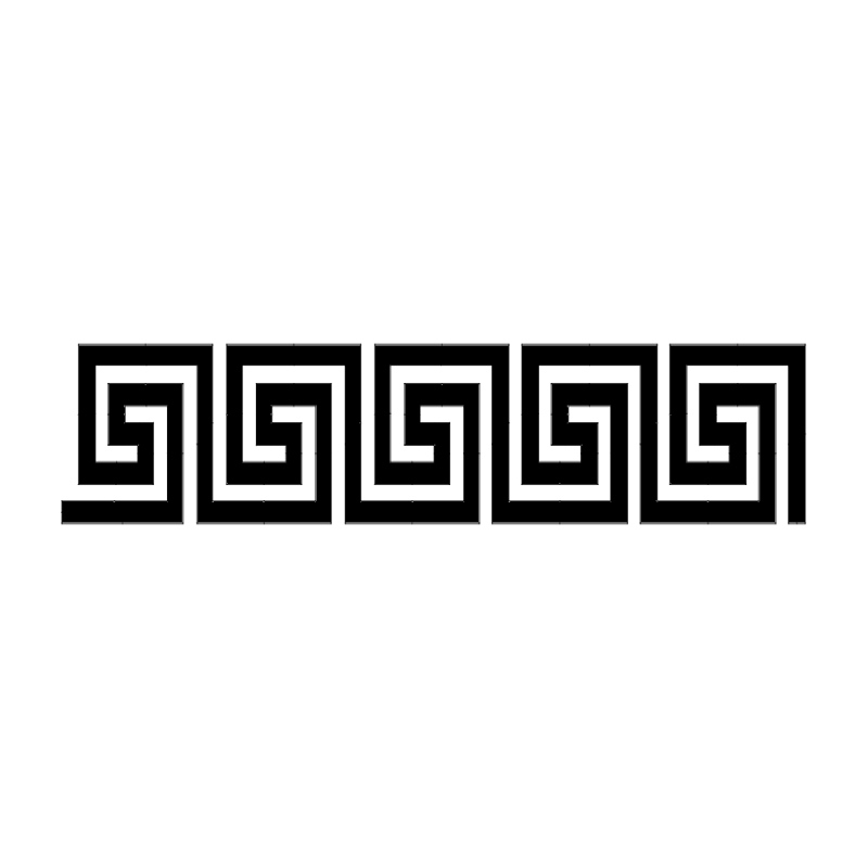 طرح کلید یونانی شماره ۱ مناسب برای استفاده در دستگاه های cnc چوب و cnc لیزر - greek key 1 dxf file