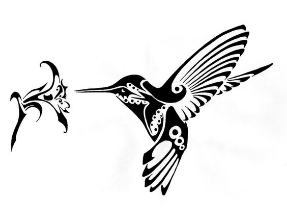طرح وکتور طرح مرغ مگس خوار و گل مناسب برای استفاده در دستگاه های cnc چوب و cnc لیزر - hummingbird and flower vector art dxf file