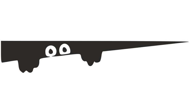 طرح هیولای دزدکی مناسب برای استفاده در دستگاه های cnc چوب و cnc لیزر - peeking monster dxf file