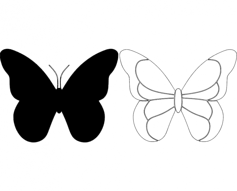 طرح پروانه ۲۸ مناسب برای استفاده در دستگاه های cnc چوب و cnc لیزر - butterfly 28 dxf file