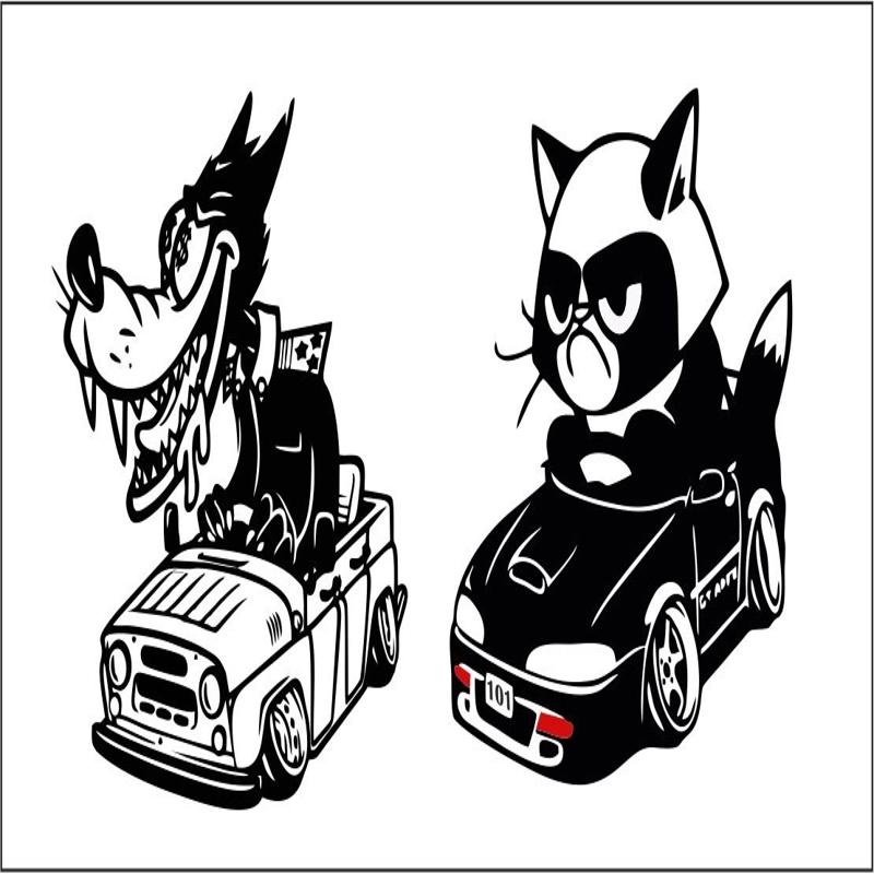 طرح استیکر کارتونی مناسب برای استفاده در دستگاه های cnc چوب و cnc لیزر - cartoon sticker cdr file