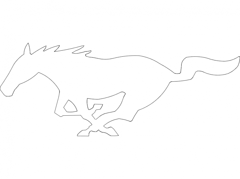 طرح پونی سریع مناسب برای استفاده در دستگاه های cnc چوب و cnc لیزر - fast pony dxf file