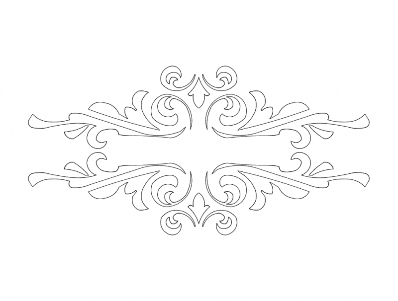 طرح زینت شماره ۰۸ مناسب برای استفاده در دستگاه های cnc چوب و cnc لیزر - ornament 08 dxf file