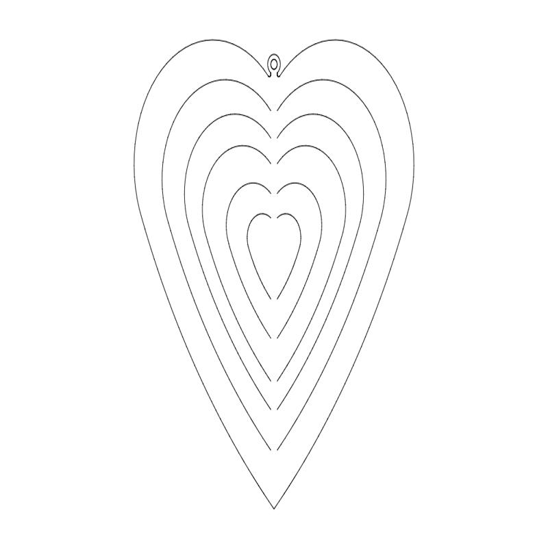 طرح اسپینر قلبی مناسب برای استفاده در دستگاه های cnc چوب و cnc لیزر - heart spinner dxf file
