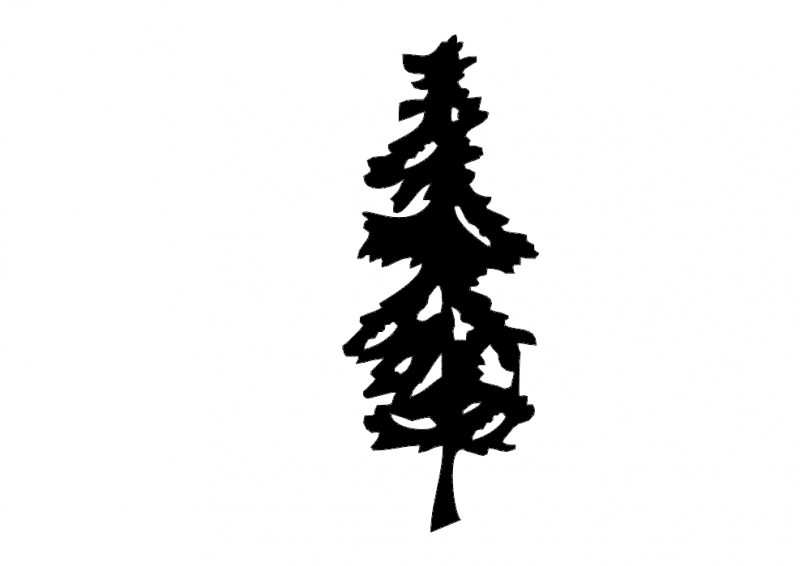 طرح درخت شماره ۱۸ مناسب برای استفاده در دستگاه های cnc چوب و cnc لیزر - tree 18 dxf file