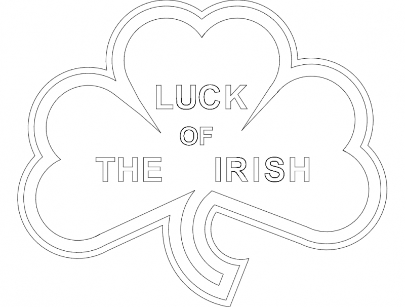 طرح شانس ایرلندی مناسب برای استفاده در دستگاه های cnc چوب و cnc لیزر - luck of the irish dxf file