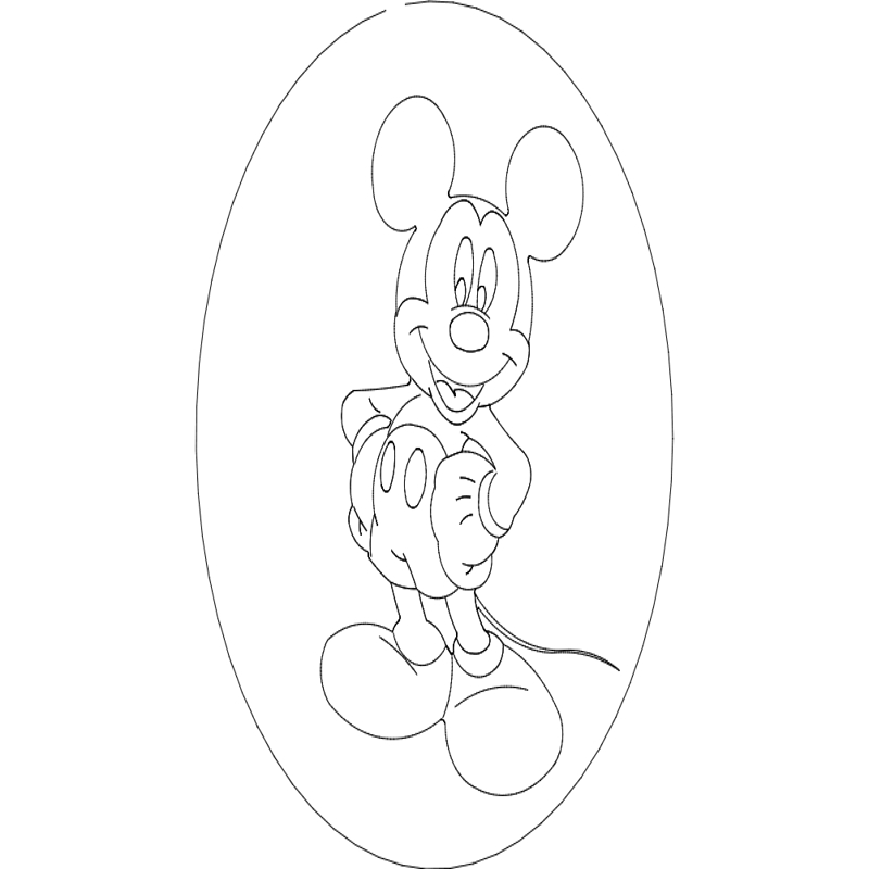 طرح میکی موس مناسب برای استفاده در دستگاه های cnc چوب و cnc لیزر - mickey mouse dxf file