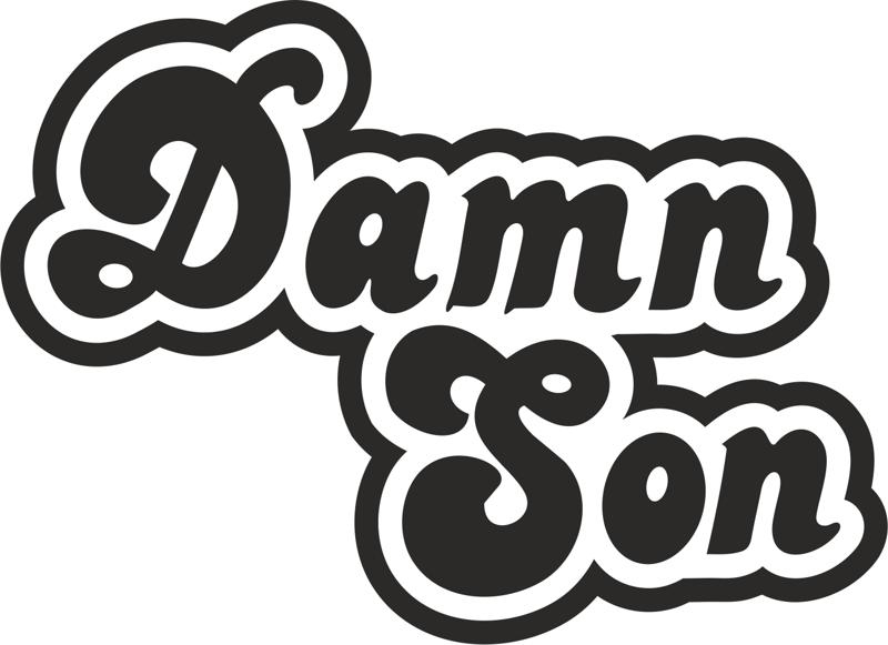 طرح استیکر پسر لعنتی مناسب برای استفاده در دستگاه های cnc چوب و cnc لیزر - damn son sticker cdr file