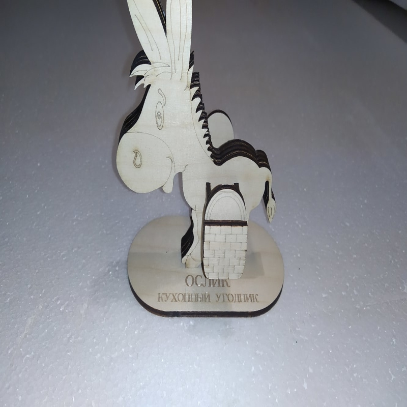 طرح حیوان الاغ برای جای خلال دندان مناسب برای استفاده در دستگاه های cnc چوب و cnc لیزر - laser cut animal donkey toothpicks holder toothpick dispenser cdr file