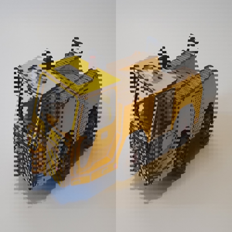 طرح پازل سه بعدی تراکتور یدک کش فرودگاه TMX 60 مناسب برای استفاده در دستگاه های cnc چوب و cnc لیزر - laser cut airfield towing tractor tmx 60 3d puzzle dxf file