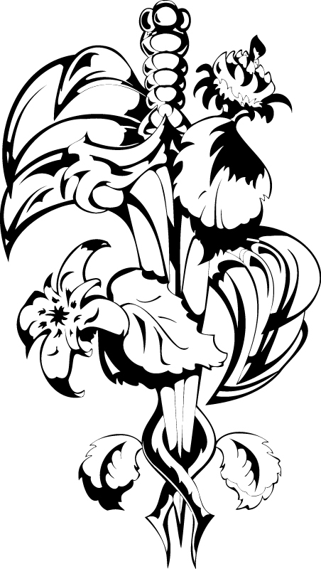طرح فایل وکتور طرح گل مناسب برای استفاده در دستگاه های cnc چوب و cnc لیزر - floral design vector ai file