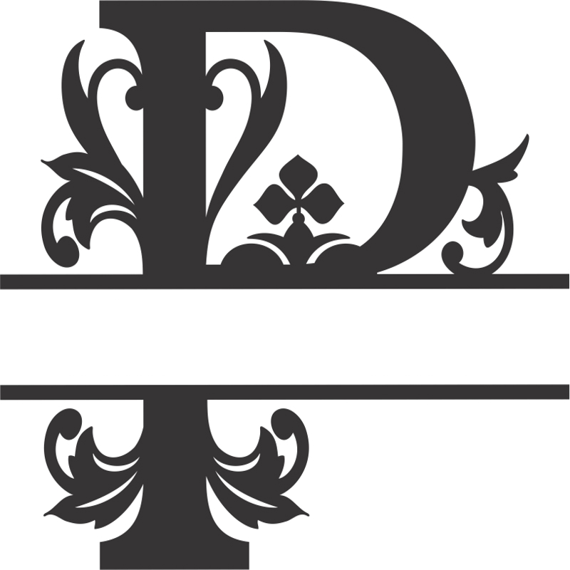 طرح فونت سلطنتی تقسیم شده p مناسب برای استفاده در دستگاه های cnc چوب و cnc لیزر - regal split font p dxf file