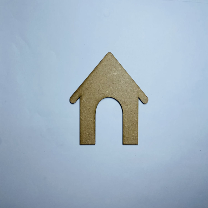 طرح خانه چوبی سگ ناتمام مناسب برای استفاده در دستگاه های cnc چوب و cnc لیزر - laser cut unfinished wooden dog house cutout cdr file
