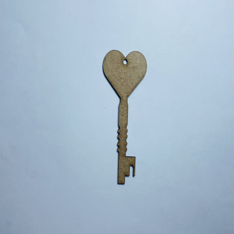 طرح کلید چوبی طرح قلب ولنتاین ناتمام مناسب برای استفاده در دستگاه های cnc چوب و cnc لیزر - laser cut unfinished wooden valentine heart key cutout cdr file