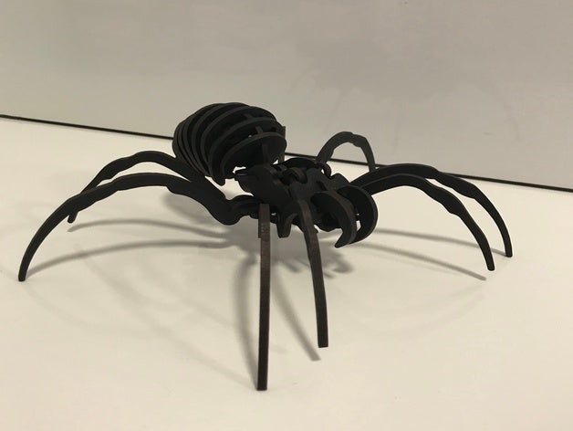 طرح عنکبوت مناسب برای استفاده در دستگاه های cnc چوب و cnc لیزر - laser cut spider dxf file