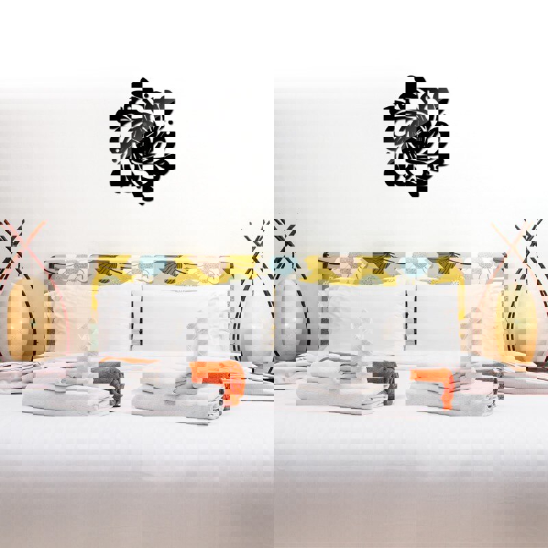 طرح ساعت موج مارپیچ مناسب برای استفاده در دستگاه های cnc چوب و cnc لیزر - laser cut spiral waves clock template cdr file