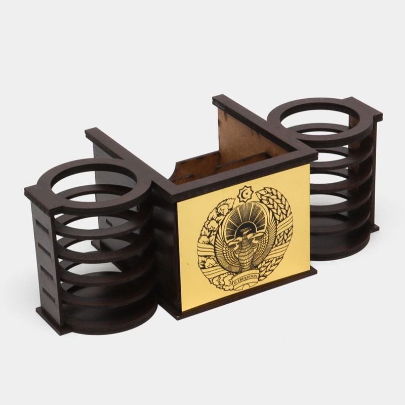 طرح میز آرایش شخصی مناسب برای استفاده در دستگاه های cnc چوب و cnc لیزر - laser cut personalized desk organizer cdr file