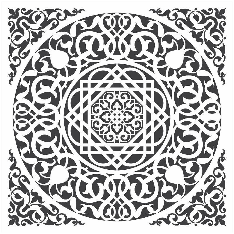 طرح مربع جالی مناسب برای استفاده در دستگاه های cnc چوب و cnc لیزر - square jali design dxf file