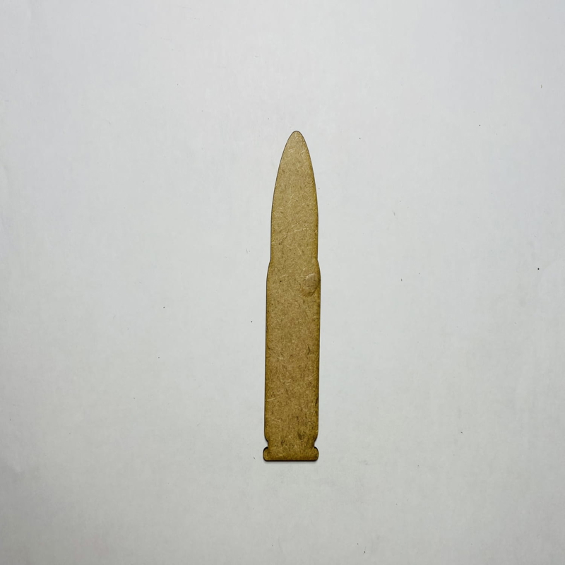 طرح گلوله و چوب ناتمام مناسب برای استفاده در دستگاه های cnc چوب و cnc لیزر - laser cut bullet unfinished wood cutout shape cdr file