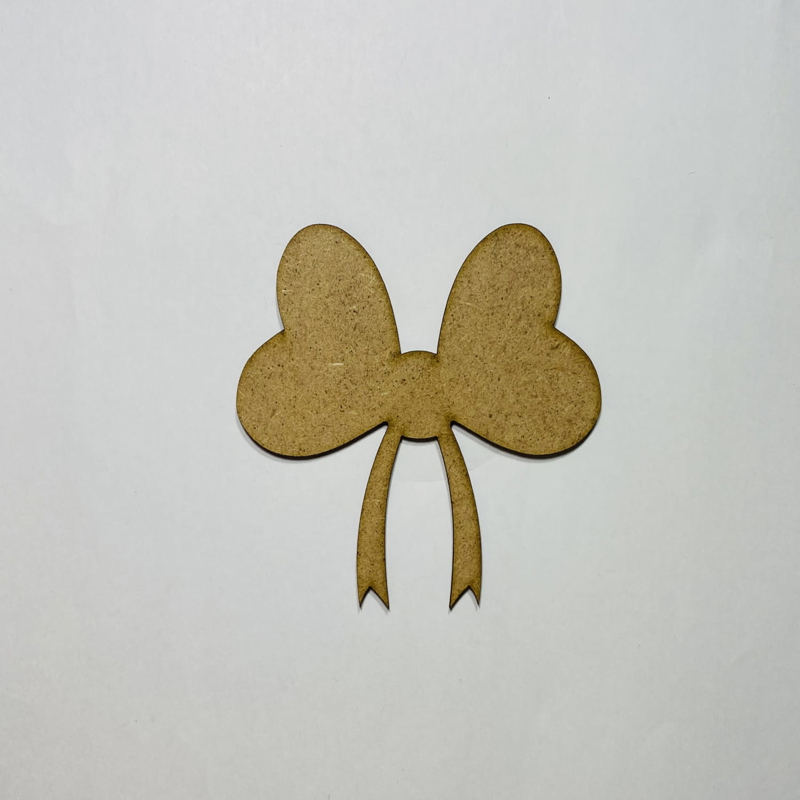 طرح چوب ناتمام به شکل پاپیون قلبی مناسب برای استفاده در دستگاه های cnc چوب و cnc لیزر - laser cut unfinished wood heart bow shape craft cdr file