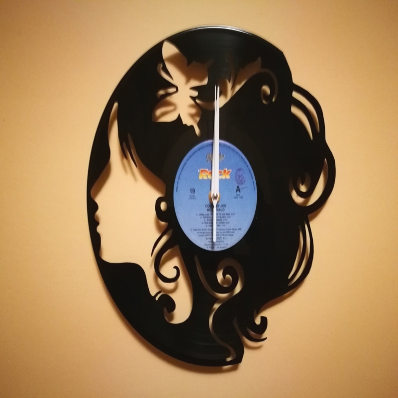 طرح orologio vinile donna مناسب برای استفاده در دستگاه های cnc چوب و cnc لیزر - orologio vinile donna dxf file