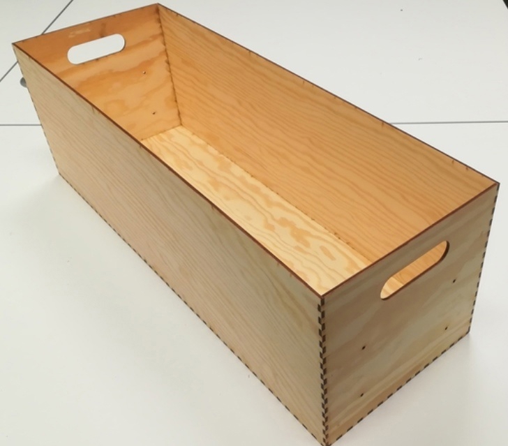طرح جعبه چوبی سطل زباله طرح سطل زباله مناسب برای استفاده در دستگاه های cnc چوب و cnc لیزر - laser cut diy wooden box storage bin dxf file