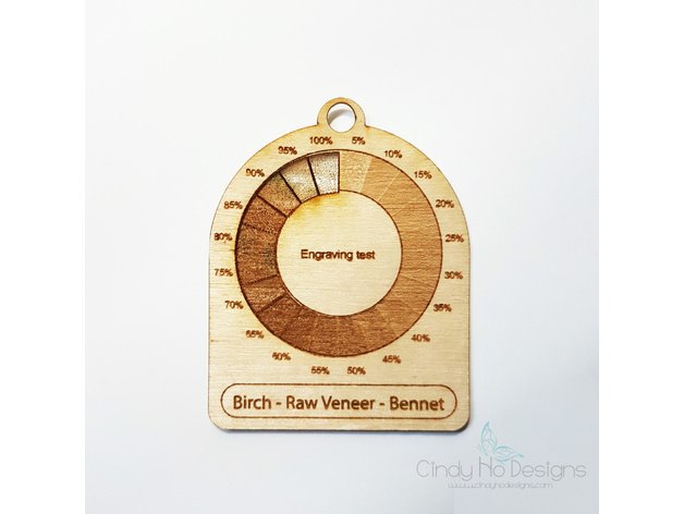 طرح تست حکاکی مناسب برای استفاده در دستگاه های cnc چوب و cnc لیزر - laser cut engraving test cdr file