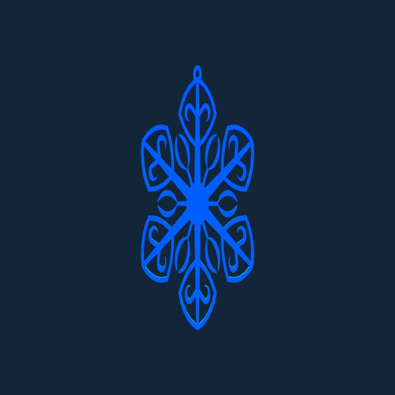 طرح دانه برف شماره ۵ مناسب برای استفاده در دستگاه های cnc چوب و cnc لیزر - snowflake design 5 stl file