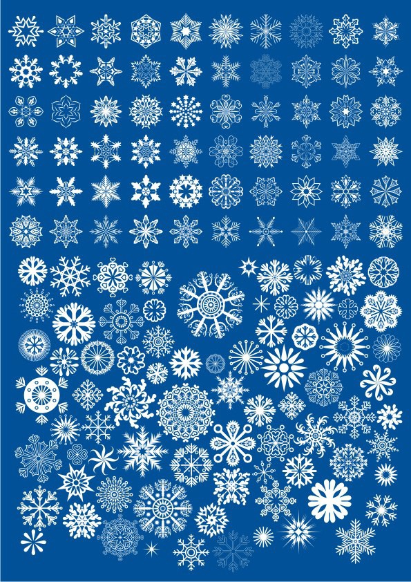 طرح فایل وکتور ستاره و دانه‌های برف مناسب برای استفاده در دستگاه های cnc چوب و cnc لیزر - stars and snowflakes vectors cdr file