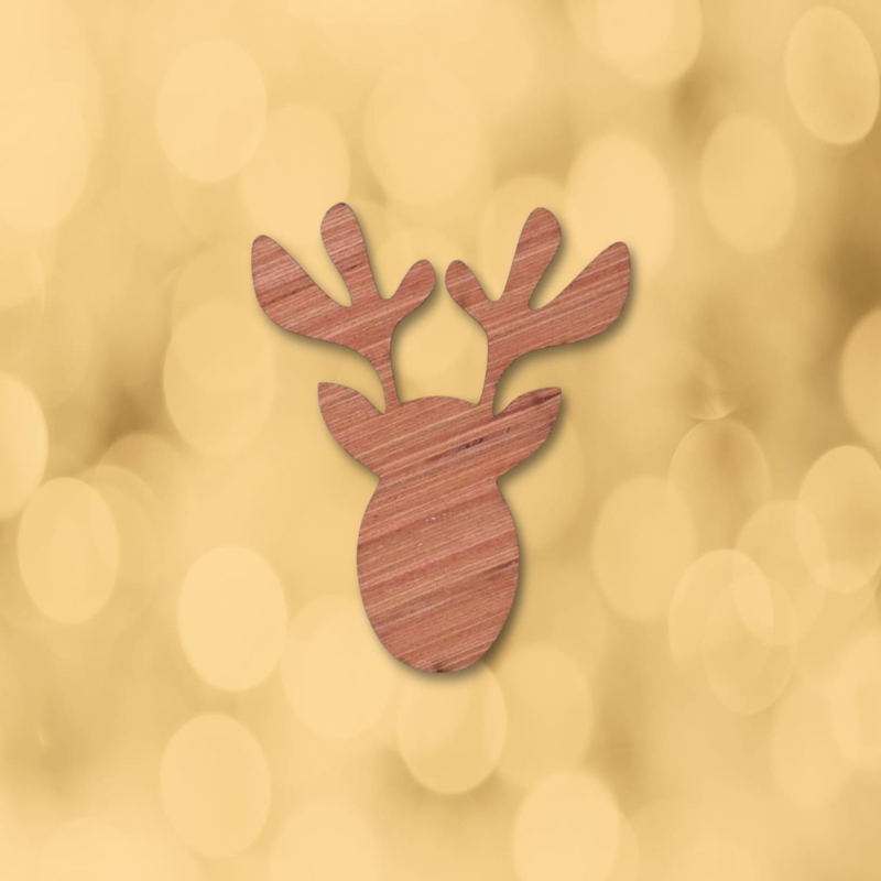طرح چوب سر گوزن شمالی خام و ناتمام مناسب برای استفاده در دستگاه های cnc چوب و cnc لیزر - laser cut unfinished blank reindeer head wood cutout cdr file